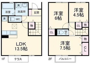 リサイア C棟【1階】の間取り