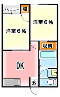ビレッジAKANE【1階】の間取り
