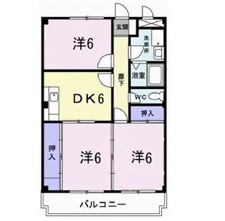 コーポレイト梨坂【1階】の間取り