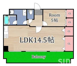 京橋アドバンス21【9階】の間取り