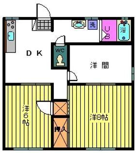 コーポアンデルセン【1階】の間取り