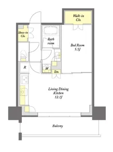 プライムメゾン板橋【18階】の間取り
