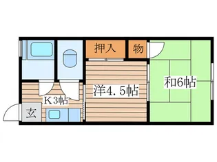 旗西荘【2階】の間取り