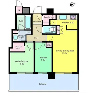 パークシティ中央湊ザタワー【18階】の間取り