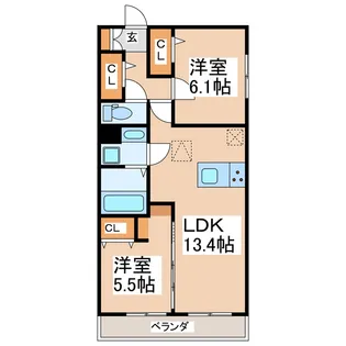 シルトクレーテ【3階】の間取り