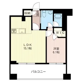 レジデンスシャルマン月島【8階】の間取り