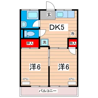 第2大窪荘【2階】の間取り