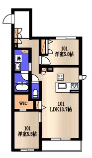 ヒュペリオン梶ヶ谷【1階】の間取り