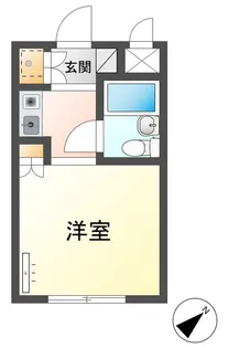 ビュークレイン岸谷【1階】の間取り