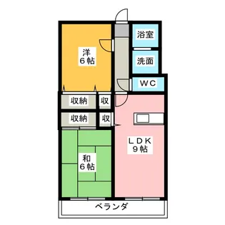 シティハウス西郷【2階】の間取り