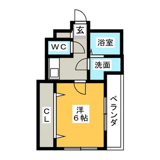 プロミネント石薬師【3階】の間取り