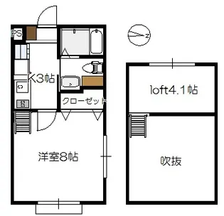 M’s Itsukaichi【2階】の間取り