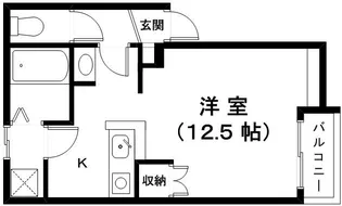ESハイツ壱番館【1階】の間取り