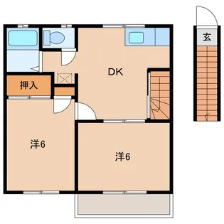アーバン旭C【2階】の間取り