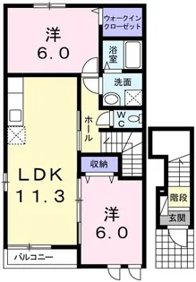 広島県広島市安佐北区可部南1【アパート】の間取り