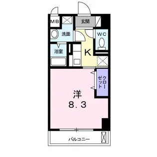 スペチアーレ桜ケ丘【6階】の間取り