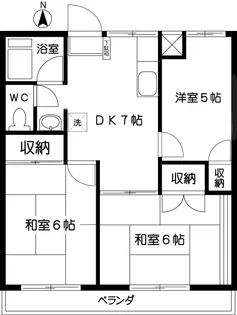 ラ・リヴィエールハイツ【3階】の間取り