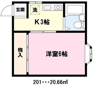 青木ハイム【2階】の間取り