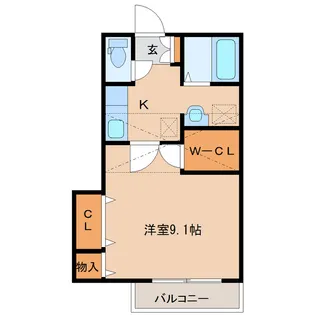 コーポ田神【2階】の間取り