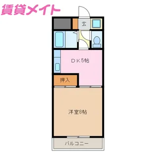 マンション青山【4階】の間取り
