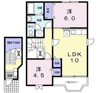 ラ・パルムドールI【2階】の間取り