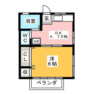第6京浜ハウス【2階】の間取り