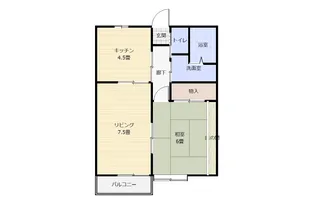 北林コーポ【1階】の間取り