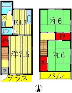千葉県流山市向小金2【一戸建】の間取り