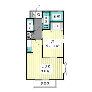 サンメルヴェーユ【1階】の間取り