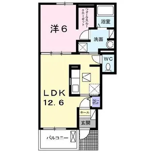 ハピネス フィールド III【1階】の間取り