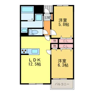 MODERNO【2階】の間取り