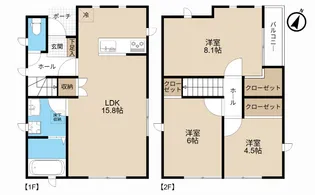埼玉県上尾市大字原市【一戸建】の間取り