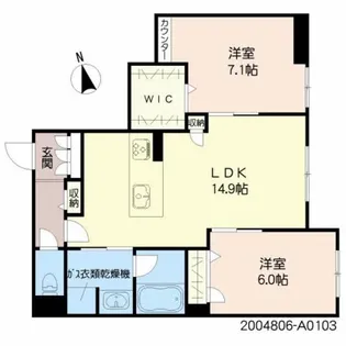 BEREO STAGE 新鳥栖【1階】の間取り