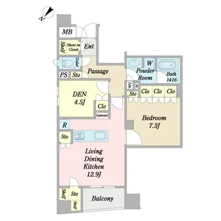 プロスタイル日本橋馬喰町【6階】の間取り