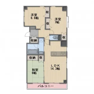 長野県長野市大字稲葉【マンション】の間取り