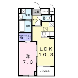 滋賀県甲賀市水口町虫生野【アパート】の間取り