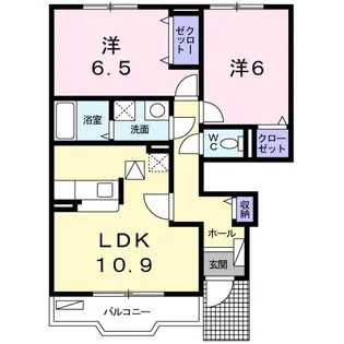 フィオーレC【1階】の間取り
