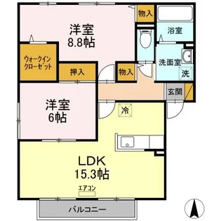 マノワール B【2階】の間取り