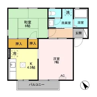 セジュールS・なかむら A【1階】の間取り