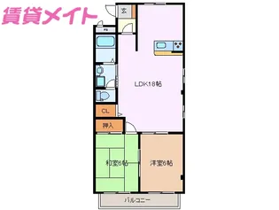 セピアガーデン山城【1階】の間取り