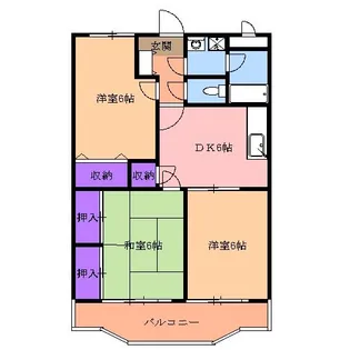 サンライズ田宗II【1階】の間取り