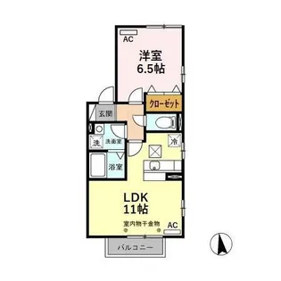 リビングタウン藤江A【1階】の間取り