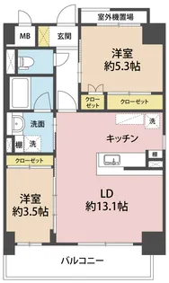 プレミアム・ラグ勢家【7階】の間取り