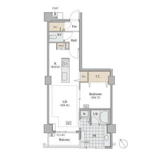 東京都渋谷区広尾3【マンション】の間取り