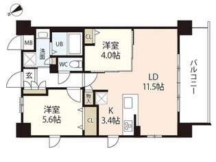 Oba Four View【5階】の間取り