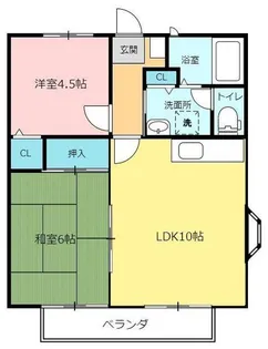 サンライフ春日部A【2階】の間取り