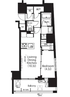 フレンシア四谷左門町【2階】の間取り