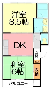 亀屋マンション【3階】の間取り