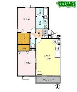 ロイヤルガーデン B棟【1階】の間取り