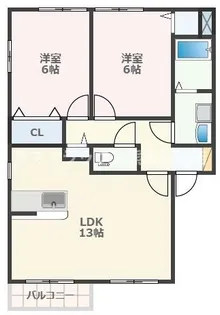 熊本県熊本市南区出仲間9【アパート】の間取り